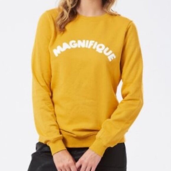 Sugarhill Brighton Vibrant Embroidered Magnifique Sweatshirt Boho Fun Sz Small - Picture 2 of 10